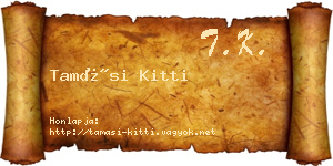 Tamási Kitti névjegykártya