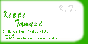 kitti tamasi business card